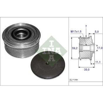 Alternator Freewheel Clutch 535008710 Ina