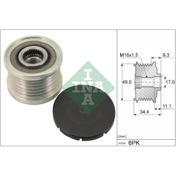 Alternator Freewheel Clutch 535007510 Ina