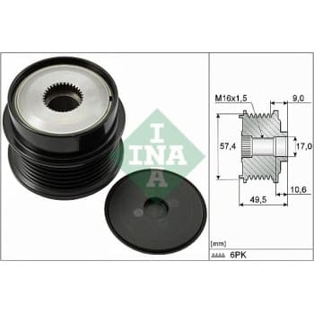Alternator Freewheel Clutch 535 0189 10 Ina