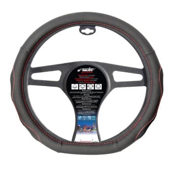 Simoni Racing Steering Wheel Cover Compe Flat Bottom Black/Red