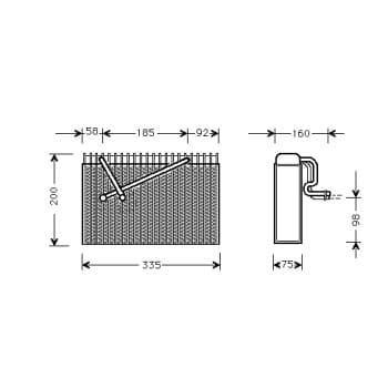 Evaporator, air conditioning