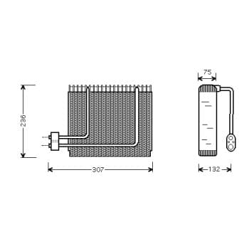Evaporator, air conditioning
