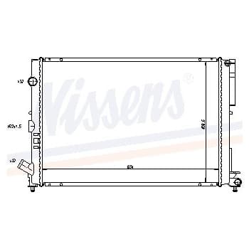 Radiator, engine cooling 63851A Nissens