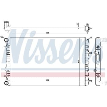 Radiator, engine cooling 65326 Nissens