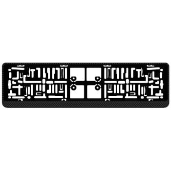 Plastic license plate holder 'Click' 52x11cm Carbon-Look