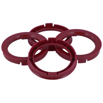 TPI ​Centering rings 64.0->56.1mm Red 4 pieces