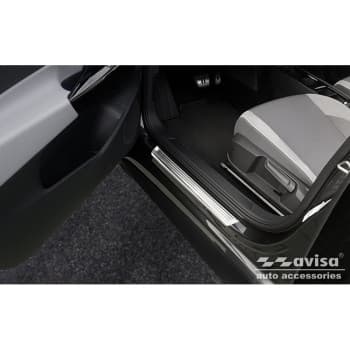 Stainless steel door sills suitable for Volkswagen ID.3 2020- - 'Lines' - 4-piece