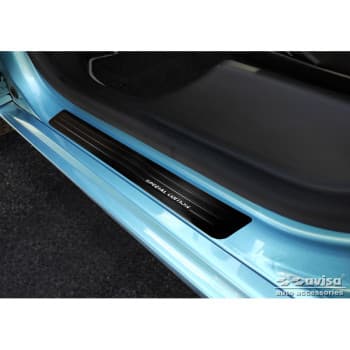 Black stainless steel door sills suitable for Renault Zoe FL 2019- 'Special Edition' - 4-piece