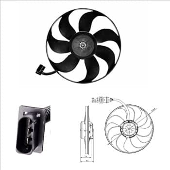 Fan, radiator 47393 NRF