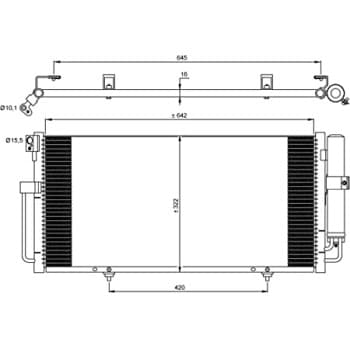 Condenser, air conditioning EASY FIT 35875 NRF