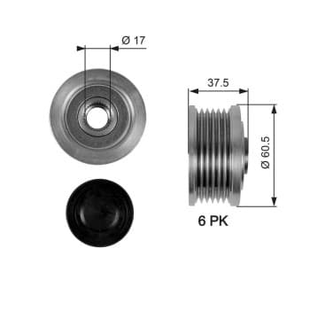 Alternator Freewheel Clutch DriveAlign® OAP7048 Gates