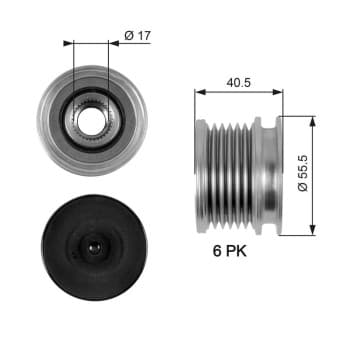 Alternator Freewheel Clutch DriveAlign® OAP7060 Gates