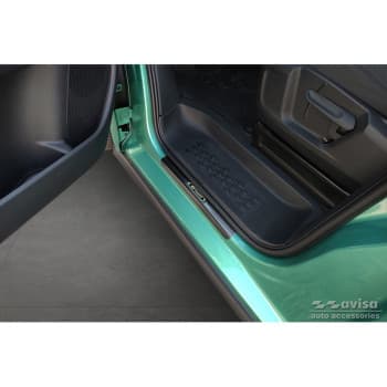 Black stainless steel Door sills suitable for Volkswagen ID.Buzz 2022- 'E-Power' - 2-piece