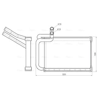 Heater radiator, interior heating