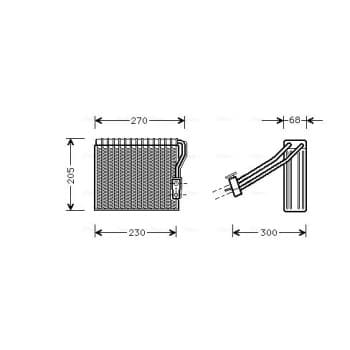 Evaporator, air conditioning