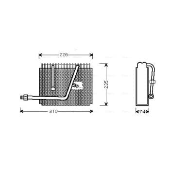 Evaporator, air conditioning