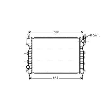 Radiator, engine cooling AU2174 Ava Quality Cooling