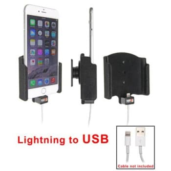 Apple iPhone 6 Plus Passive holder. For original Apple lightning to USB cable (Upholstered,)