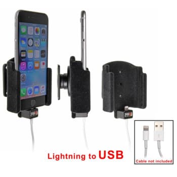 Apple iPhone 6S / 7 Passive holder. For original Apple lightning to USB cable (Upholstered)