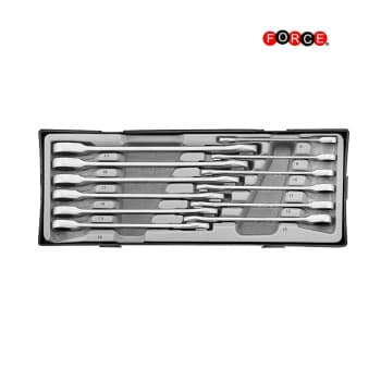 Open-end ratchet wrench set 12 pieces