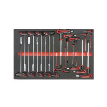 Socket wrench & Allen key ball set 19 pieces (EVA)