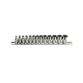1/4" Socket set 6-sided 13 pieces