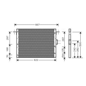 Condenser, air conditioning AU5075 Ava Quality Cooling