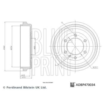 Brake drum ADBP470034 Blue Print