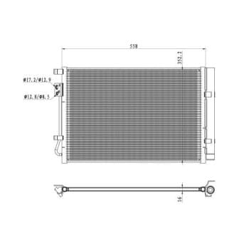 Condenser, air conditioning 350492 NRF