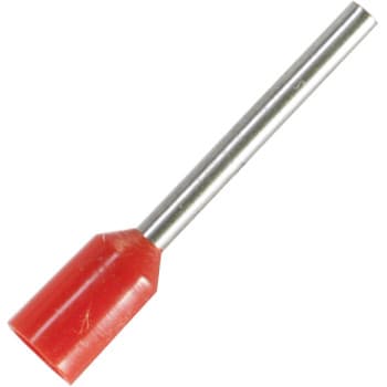 Wire end sleeve for cable size: 0.5 mm² with red insulation